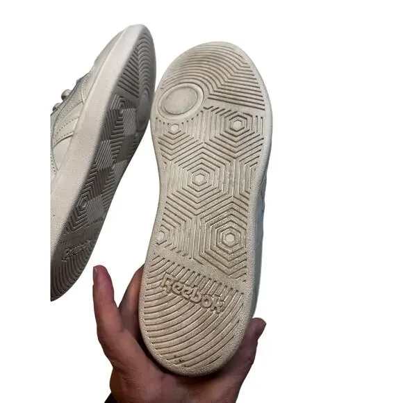 Reebok Tennis Sneakers Cream & Light Blue Like New Women’s Size 9 - Picture 4 of 5